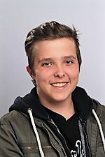 Utvekslingsstudent Benjamin Stuen via skype frå Stord: