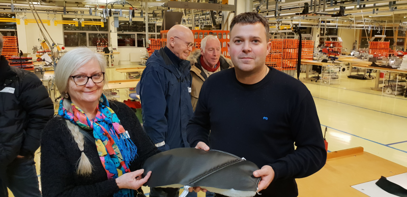 Bedriftsbesøk til Ekornes-fabrikken på Ikornnes